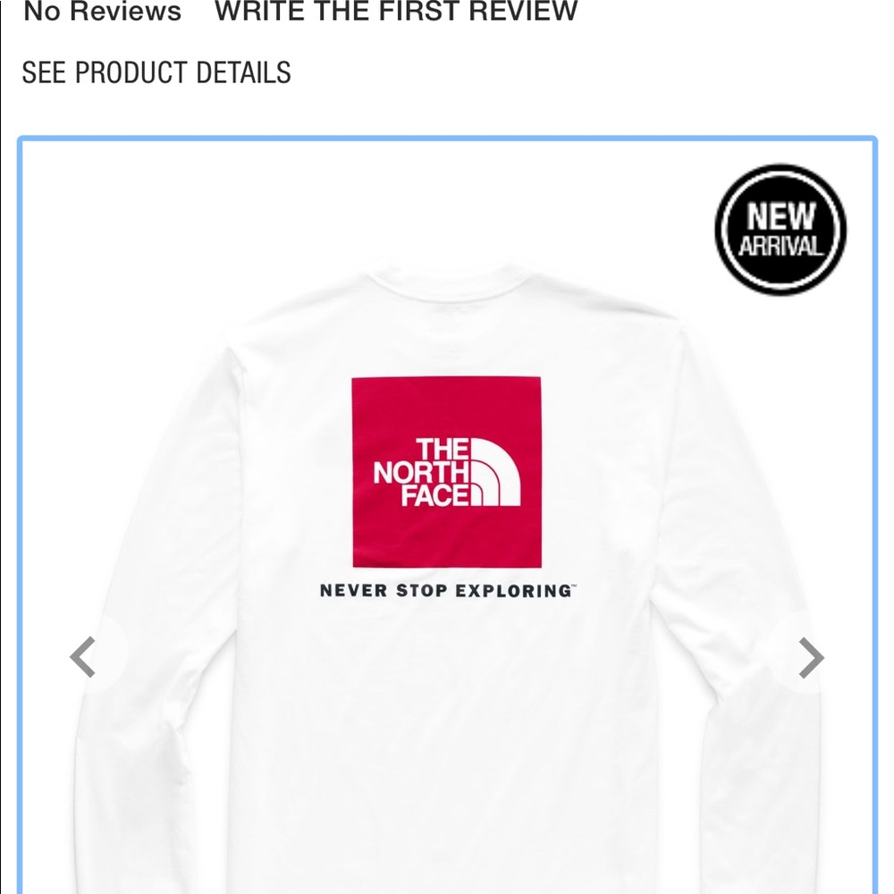 🔥🔥Beautiful new North Face t-shirt white/ Red - Picture 5 of 5